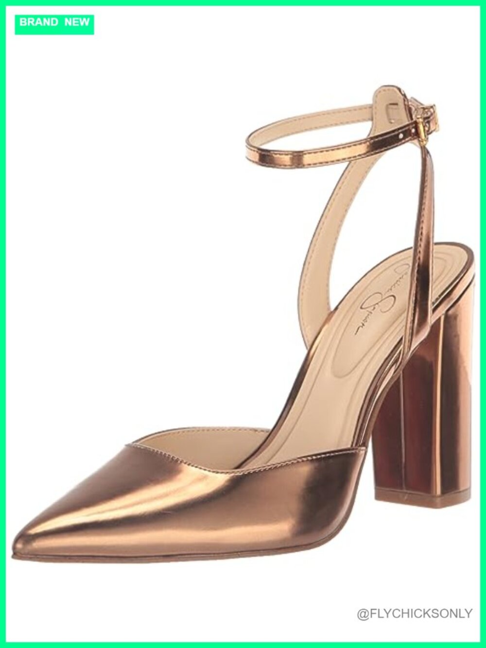 Jessica Simpson Nazela Block Heel Faux Leather Pump